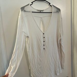 SOL & LUNA White Long Sleeve Top L